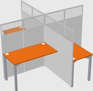 Quad office cubicles