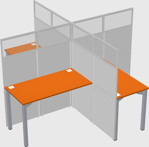 Quad office cubicles