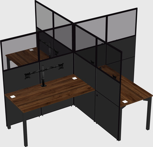 Quad office cubicles