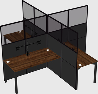 Quad office cubicles