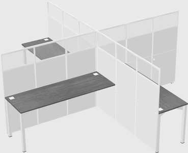 Quad office cubicles