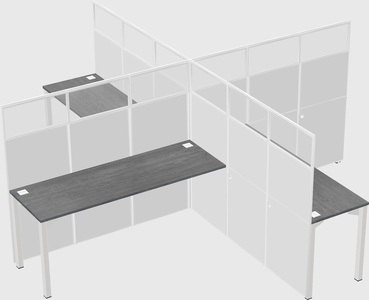 Quad office cubicles