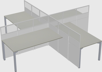 Quad office cubicles