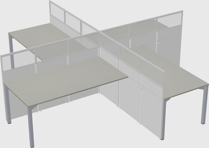 Quad office cubicles