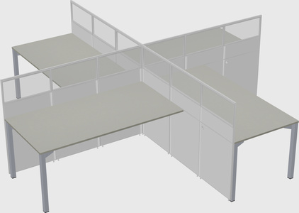 Quad office cubicles