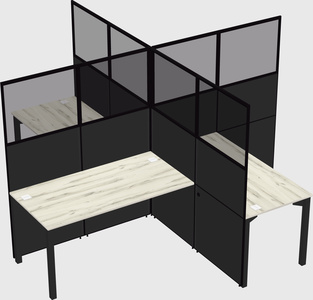 Quad office cubicles