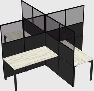 Quad office cubicles