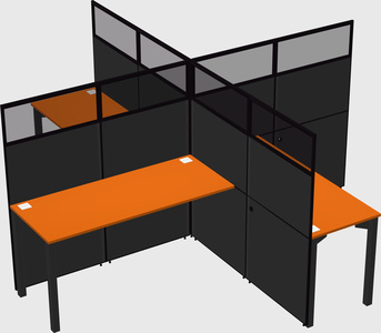 Quad office cubicles