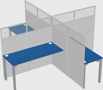 Quad office cubicles