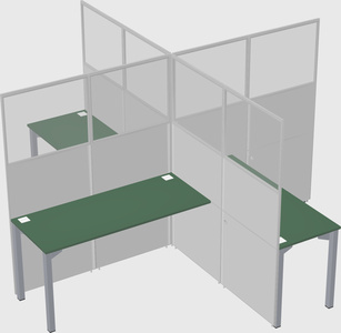 Quad office cubicles