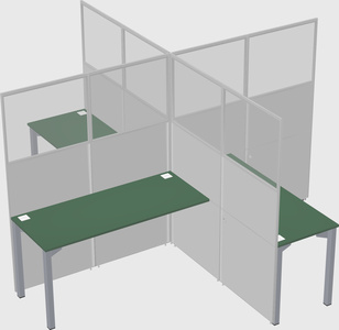 Quad office cubicles