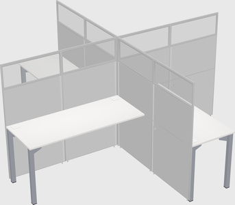 Quad office cubicles