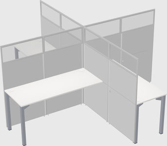 Bureaux à quatre cabines