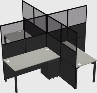 Quad office cubicles