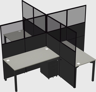 Quad office cubicles