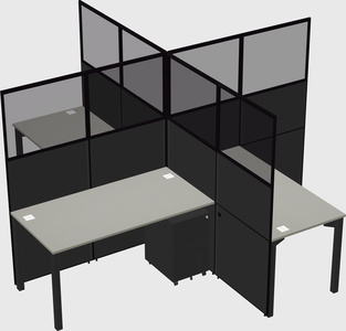 Quad office cubicles