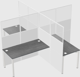 Quad office cubicles