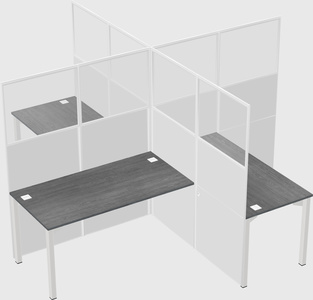 Quad office cubicles