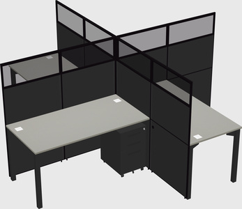 Quad office cubicles