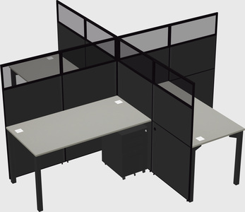 Quad office cubicles