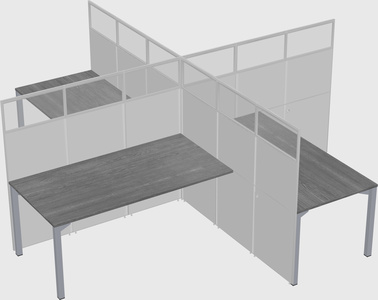 Quad office cubicles