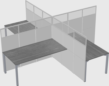 Quad office cubicles