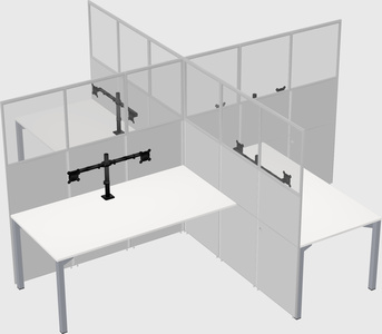 Quad office cubicles