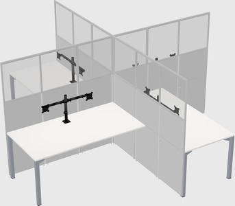 Quad office cubicles