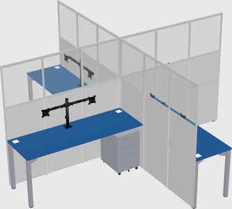 Quad office cubicles