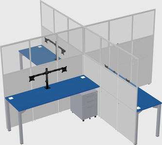 Quad office cubicles