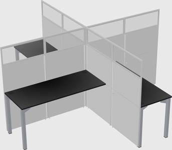 Quad office cubicles