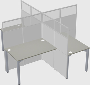 Quad office cubicles