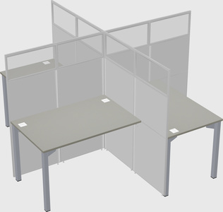 Quad office cubicles
