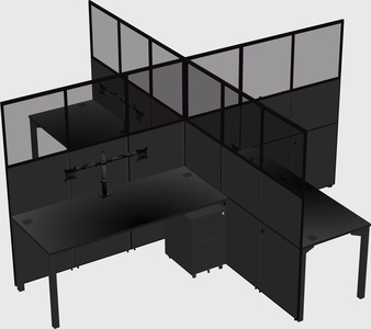 Quad office cubicles