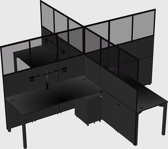 Quad office cubicles