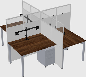 Quad office cubicles