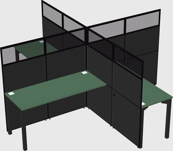 Quad office cubicles