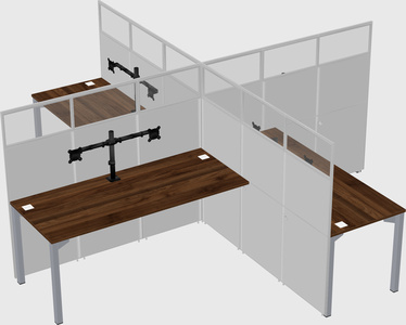 Quad office cubicles