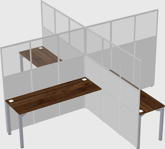 Quad office cubicles
