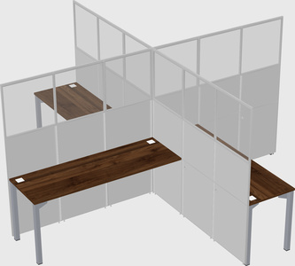 Quad office cubicles