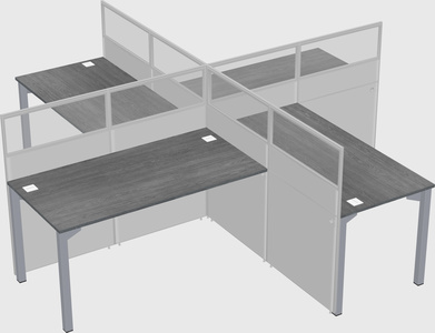 Quad office cubicles