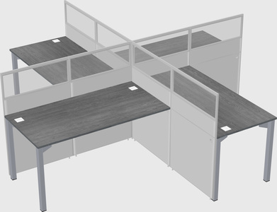 Quad office cubicles