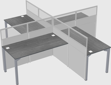 Quad office cubicles