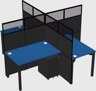 Quad office cubicles