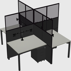 Quad office cubicles