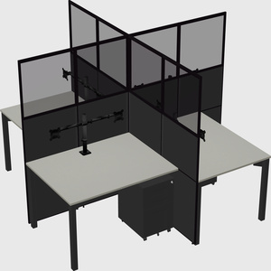 Quad office cubicles