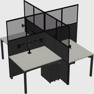 Quad office cubicles