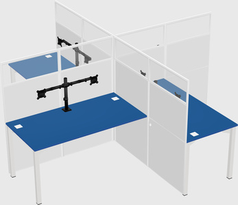 Quad office cubicles