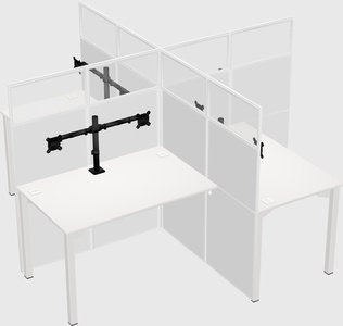 Quad office cubicles