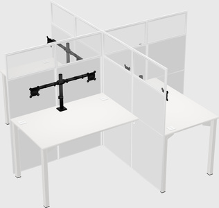 Quad office cubicles